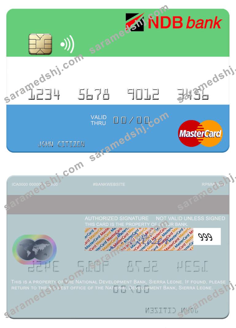 Sierra Leone National Development Bank mastercard
